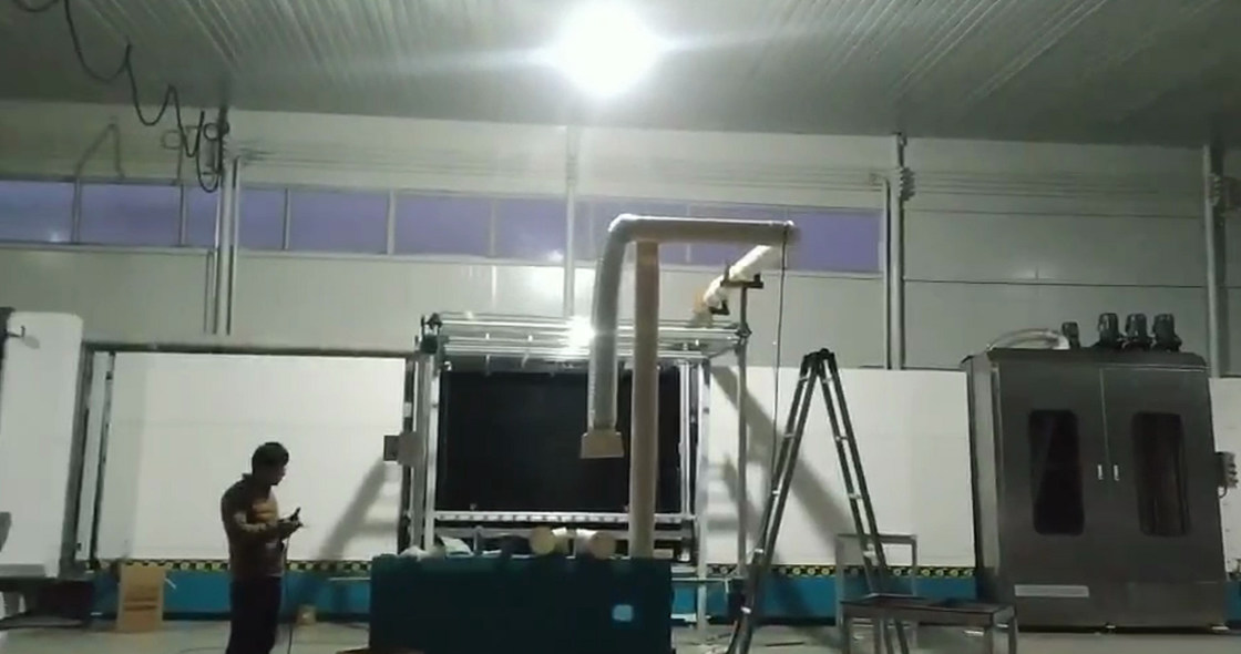 Οριζόντια μονώνοντας γραμμή παραγωγής διπλής τοποθέτησης υαλοπινάκων γυαλιού αυτόματη για το διπλό γυαλί