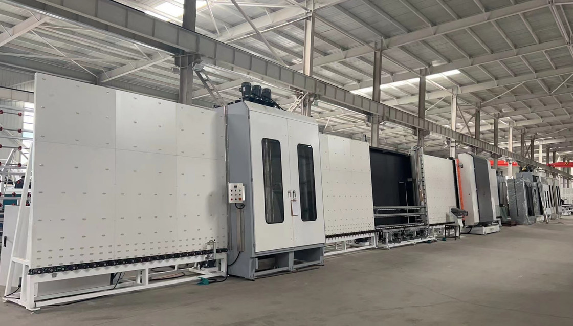 Μονώνοντας γραμμή παραγωγής γυαλιού επιπλεόντων σωμάτων αέρα με το αέριο που γεμίζει και που επιδεικνύεται on-line