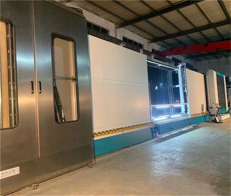 γραμμή παραγωγής γυαλιού 280x450mm κάθετη μονώνοντας για τη διπλή επεξεργασία γυαλιού
